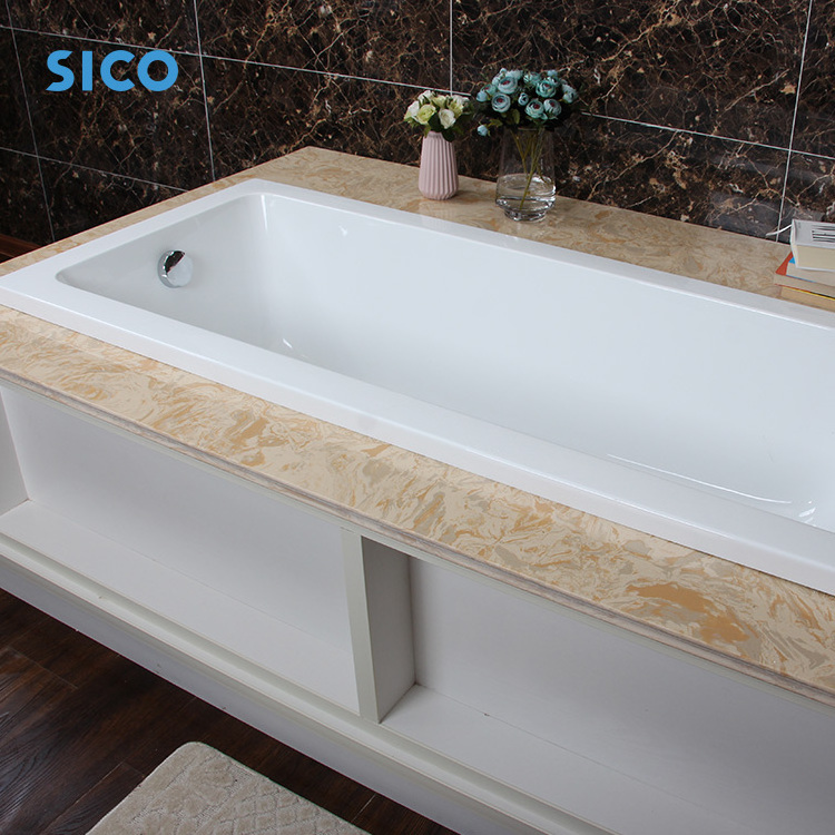 Custom Size Acrylic Embedded Underground Bathtub Drop In Build In Bathtub embedded water hydromassage tubs indoor spa