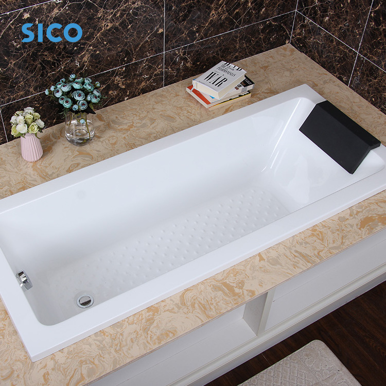 Custom Size Acrylic Embedded Underground Bathtub Drop In Build In Bathtub embedded water hydromassage tubs indoor spa