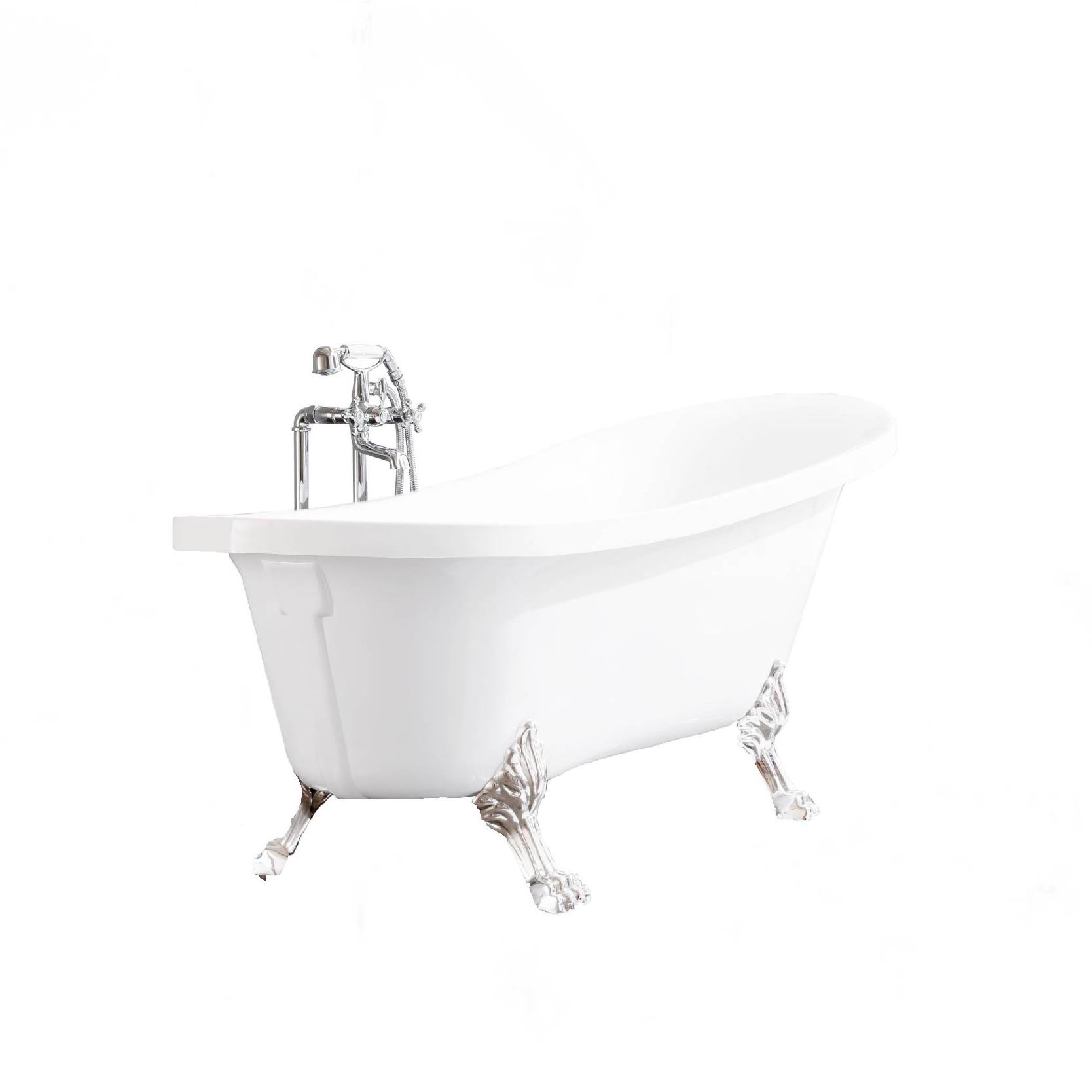 Retro Basin Acrylic Free Standing Fiberglass Four Boot Tub Mini Clawfoot Corner Bathtub Price With 4 Legs