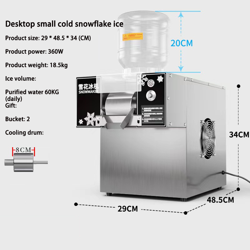 Commercial Milk Snowflake Bingsu Ice Cream Machine Snow Shaved Ice Machine