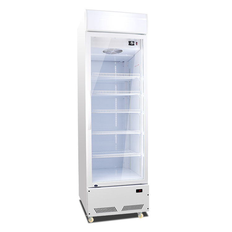 Commercial Vertical Glass Showcase Cases Upright Chiller Beverage display upright fridge freezer hot sale