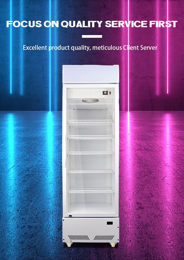 Commercial Vertical Glass Showcase Cases Upright Chiller Beverage display upright fridge freezer hot sale