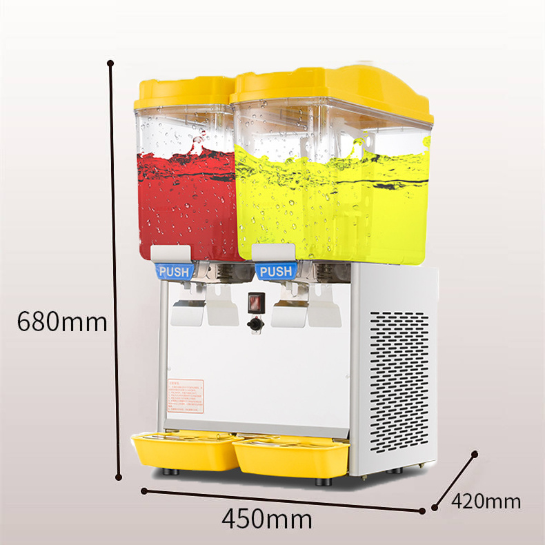 Commercial cold water dispenser double cylinder food grade plastic acrylic material electric wine beverage dispenser