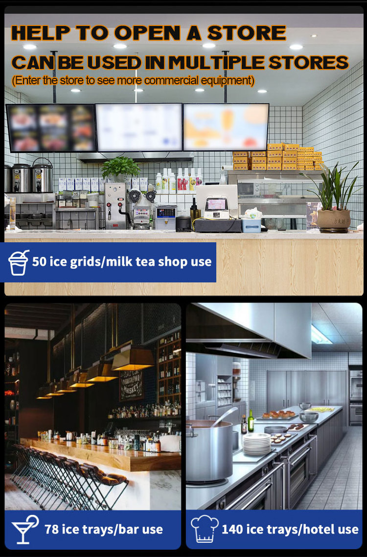 Industrial Ice Making Equipment Commercial Bar Milk Tea Shop Fully Automatic Ice Maker Different Models Ice Block Making Machine