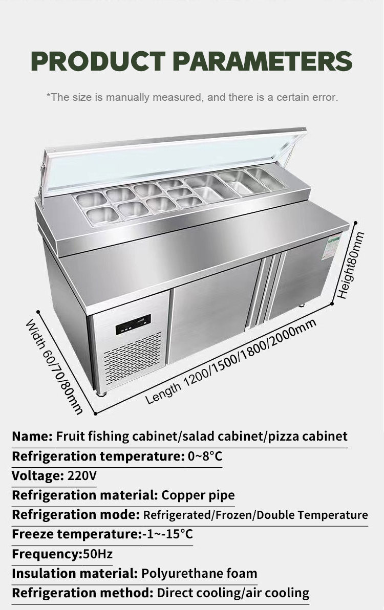 Commercial Refrigerated Pizza Refrigerator Prep Station Glass Top Refrigerator Marble Pizza Prep Station commercial freezer