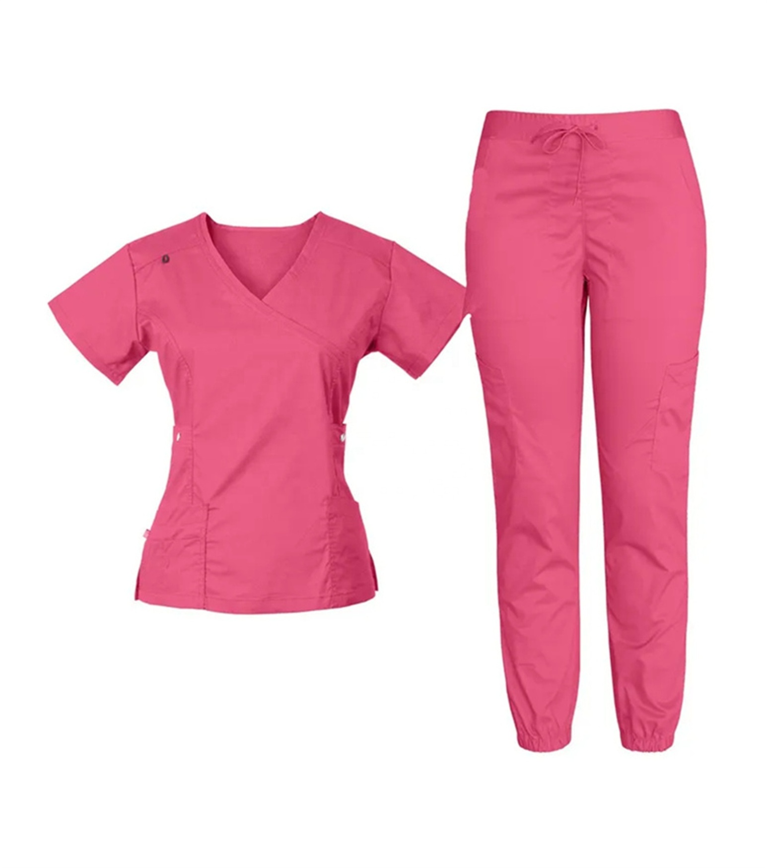 Custom Hot Selling Stretch Breathable Fit Beauty Spandex Hospital Nurse Lab Top Pant Female Uniform Scrubs