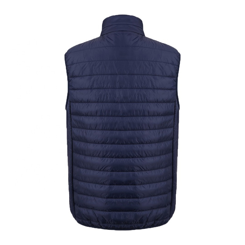 OEM Custom Print Logo Work Wear Company Uniform Nylon Mens Quilted Padded Down Puffer Jacket Vest