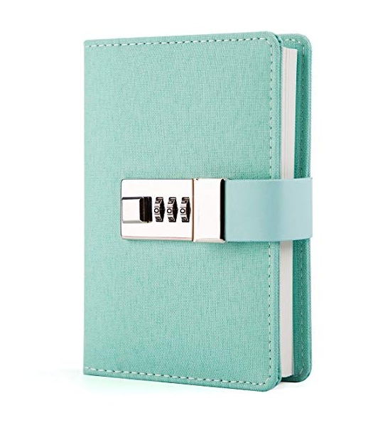 custom pu leather travel journal diary personal writing notebooks daily business planner notepad with combination lock