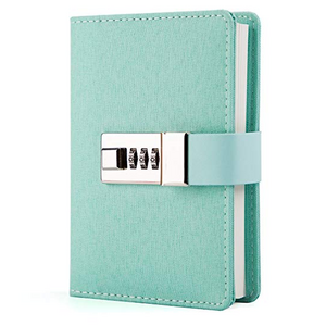 custom pu leather travel journal diary personal writing notebooks daily business planner notepad with combination lock