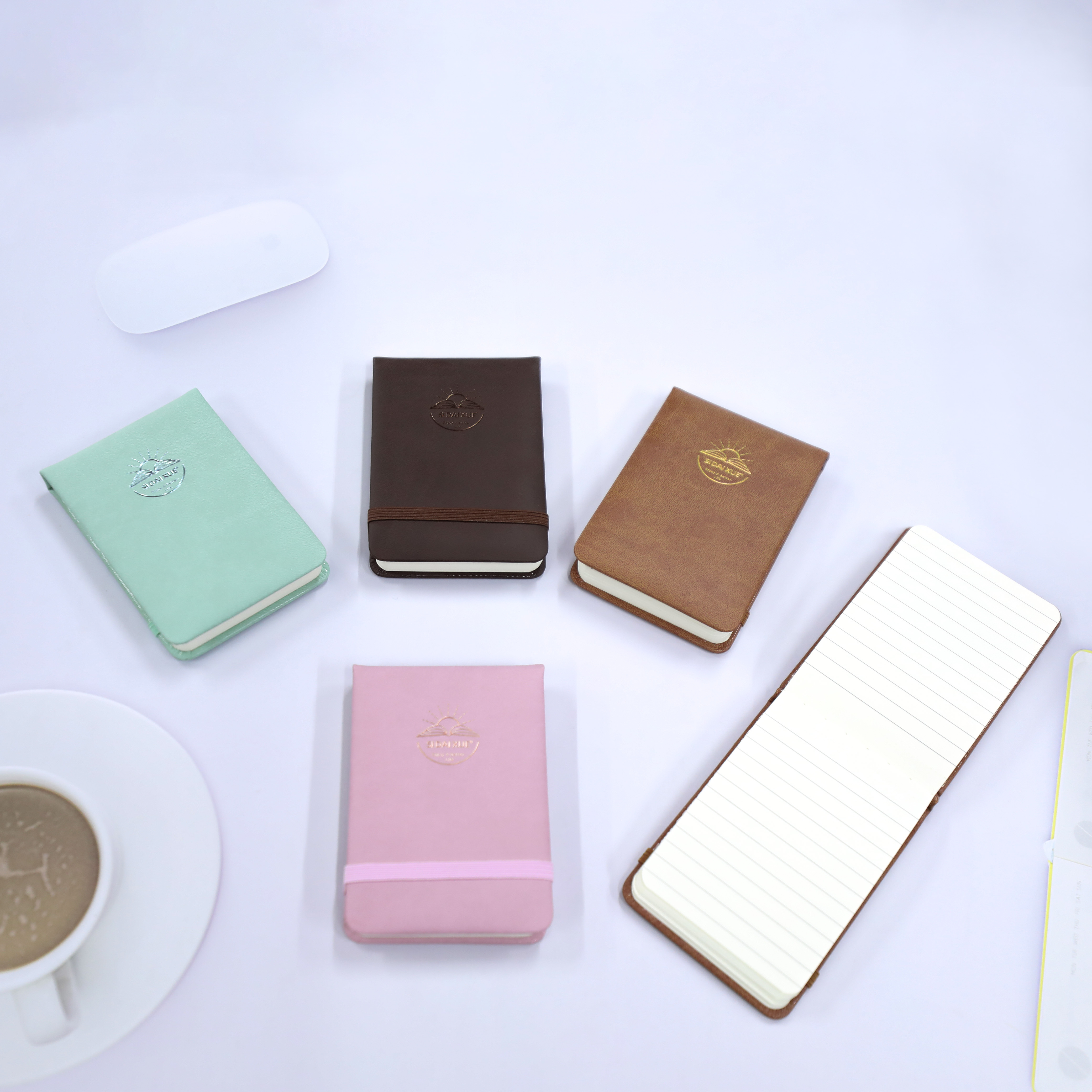 Personalized PU Leather Planners and Notebooks Custom Printing with Perforation Pages