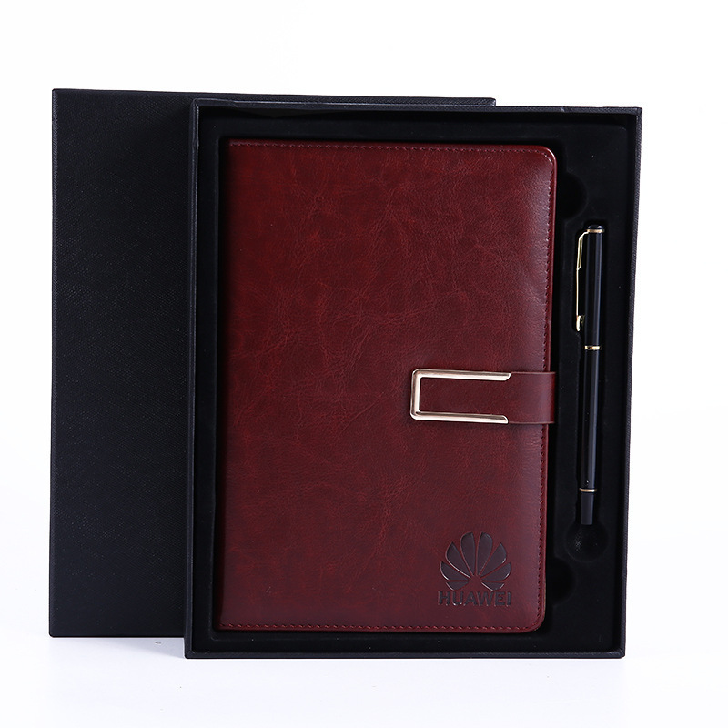 Classical Business Notebook Custom Planner Printing a5 Leather Notebook wIth logo