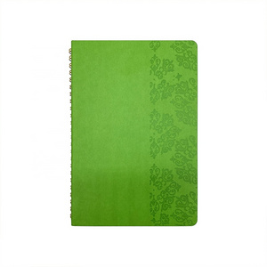 Wholesale A5 Spiral Notebooks Customized Logo Pu Leather Double Coil Binding Journal Notebook