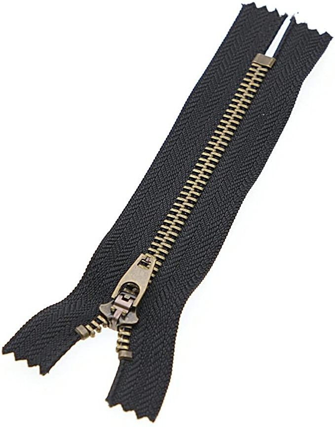 Wholesale clothes accessories 5# double polished gold close-end metal zipper bangladesh metal zipper