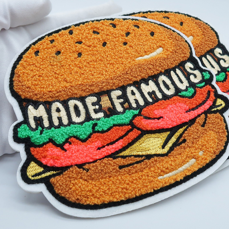 Custom Heat Press Iron On Logo Embroidery Letter Chenille Letters high quality wholesale iron-on or sew-on big size for jackets