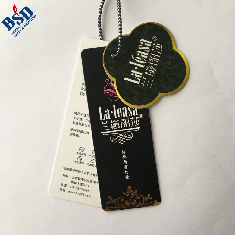 Custom paper price tag, PVC price tag and UPC Barcode Hang tag for clothing