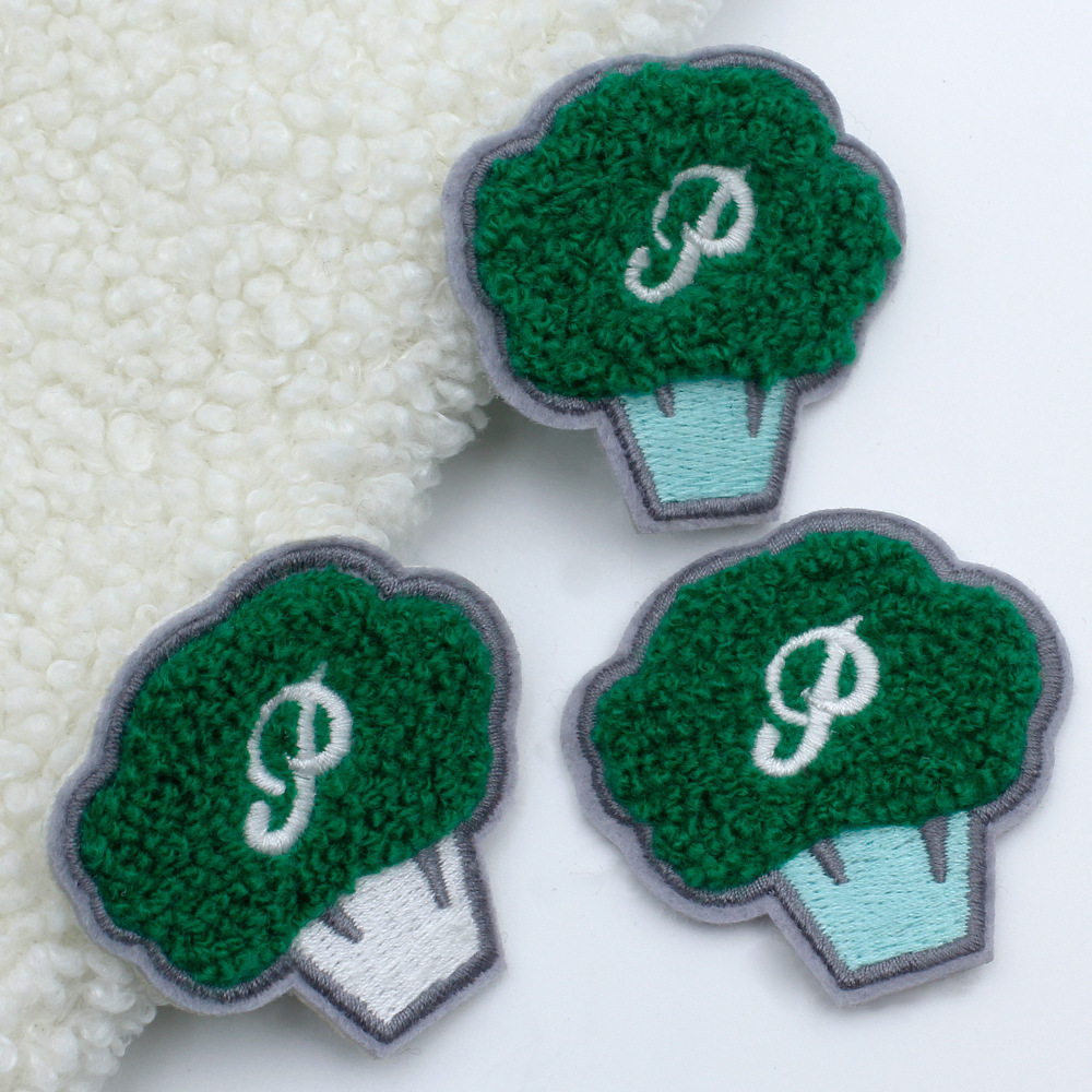 Wholesale Custom Logo Patch Embroidered Iron On Chenille Patches With Hot Melt Glue For Clothing