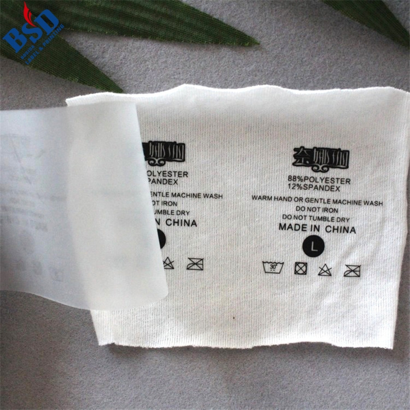 Wholesale Custom Printing heat transfer clothing label for cotton T-Shirt