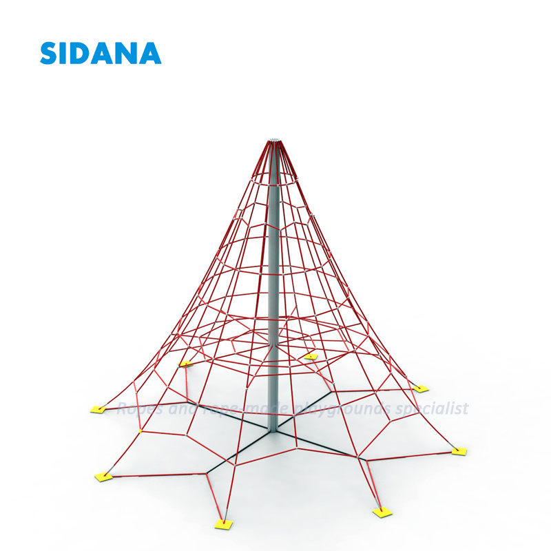 Kids Active Rope Pyramid Climbing Net  for Amusement Theme Park