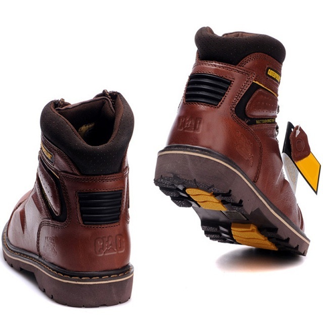 Customized Labor steel toe shoe for men Anti-smashing Anti-puncture leather safety shoes work boots