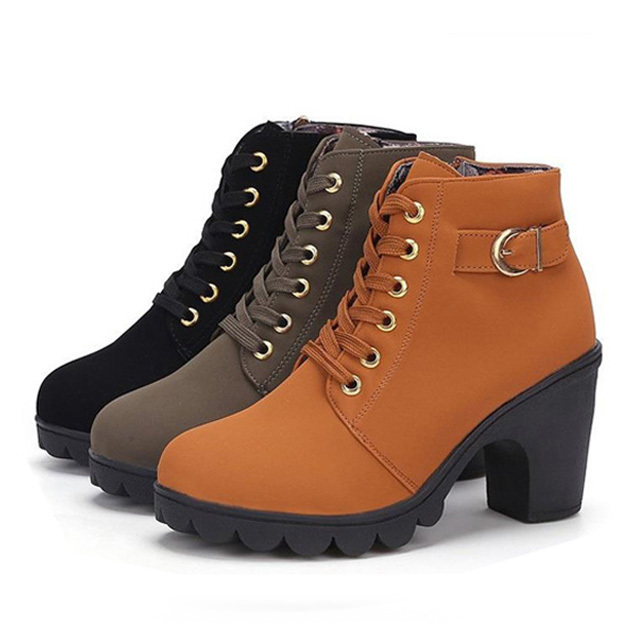 Latest Fashion casual botas plus size sexy boots for women shoes thick heel women ankle boots