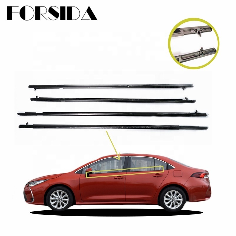 FORSIDA Rear Right  OEM 75730-06130 For Toyota CAMRY 2012-2014 Chrome Window Weatherstrip Seal Belt