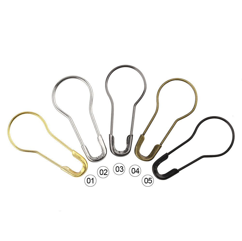 Lower Price Copper Gold Giant Pear Shaped Safety Pin Stainless Steel Pin For Garment Accessories Jumbo Safety Pin