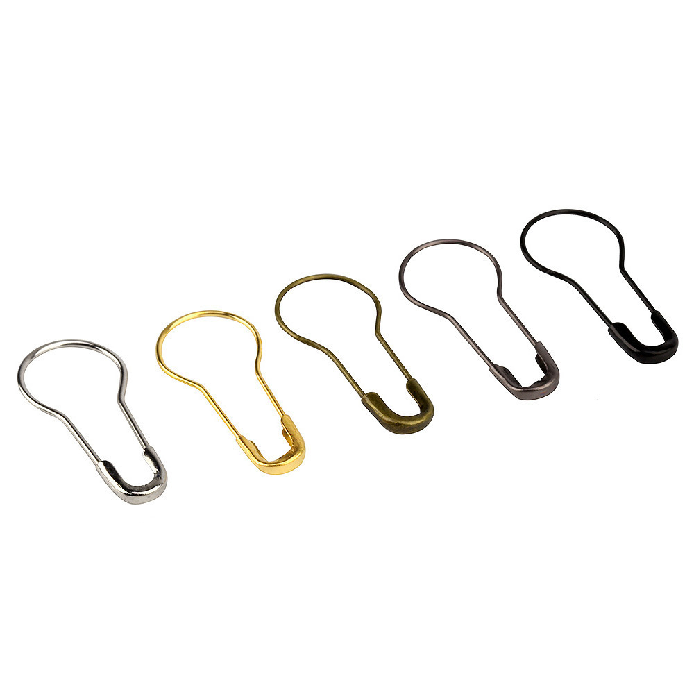 Lower Price Copper Gold Giant Pear Shaped Safety Pin Stainless Steel Pin For Garment Accessories Jumbo Safety Pin