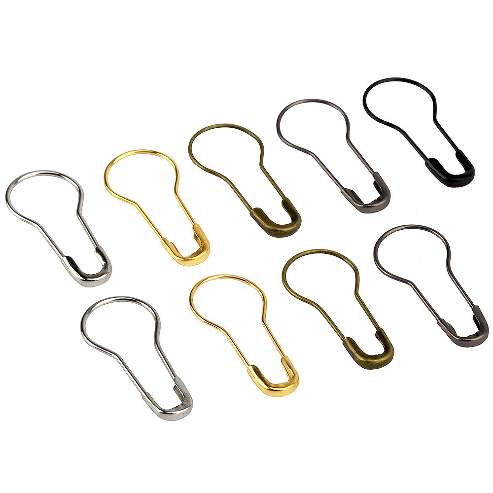 Lower Price Copper Gold Giant Pear Shaped Safety Pin Stainless Steel Pin For Garment Accessories Jumbo Safety Pin