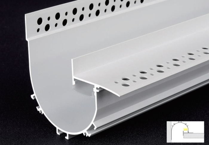 Plaster In Angle Ceiling Light Strip For Gypsum Aluminum Drywall Aluminium Shadow Gap Mounted Profiles Edge Led Profile