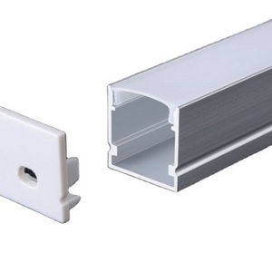 SDW2020M  20X20MM Square LED Channel System with Milky White Cover Lens, Silver Aluminum