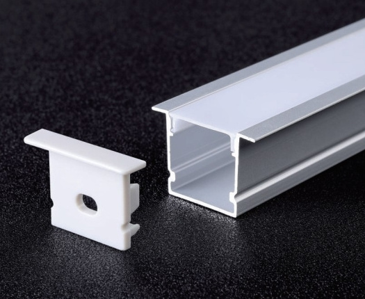 SDW2020M  20X20MM Square LED Channel System with Milky White Cover Lens, Silver Aluminum