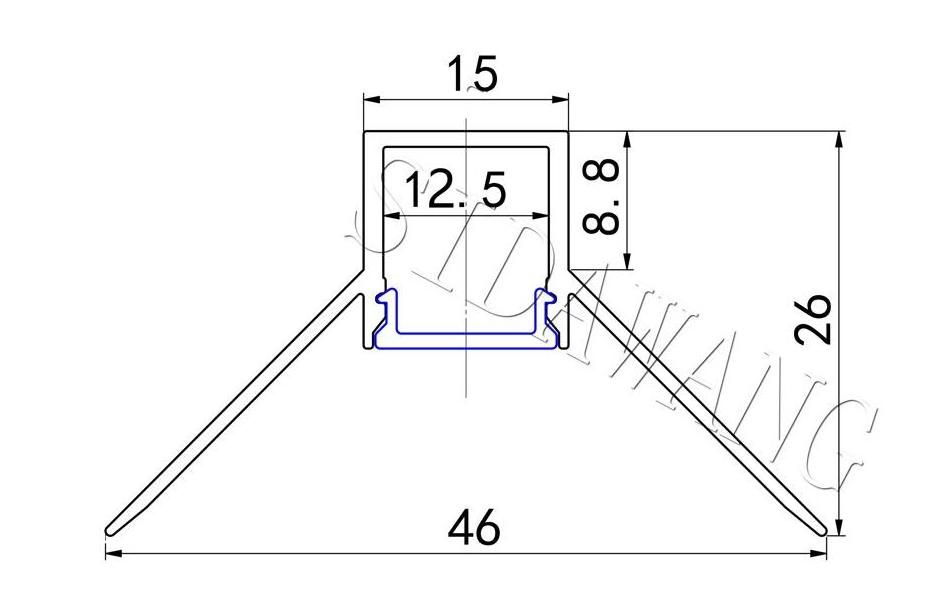 SDW058 inner corner led strip lighting architectural gypsum ceiling wall trim recessed led aluminium profile