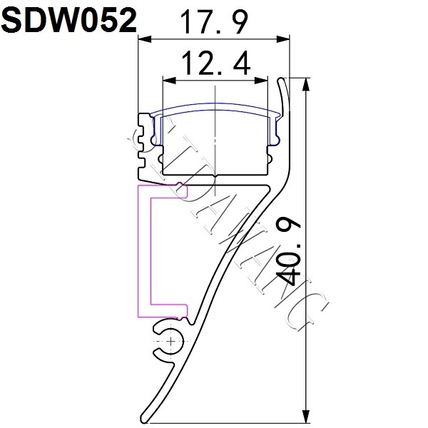 SDW052  Wall Mount Cove LED Strip Profile - Coving LED Kit