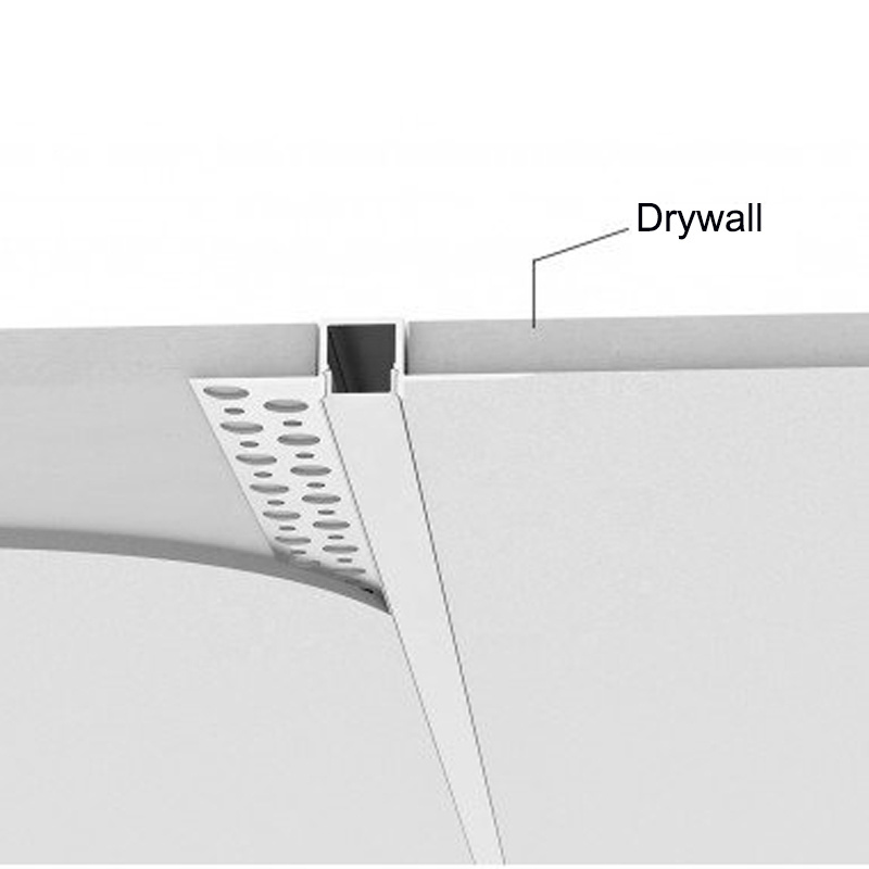 SDW062 Architectural Gypsum Plaster Ceiling Wall Aluminium Led Profile Trimless Drywall Profile for 10mm Led Strips