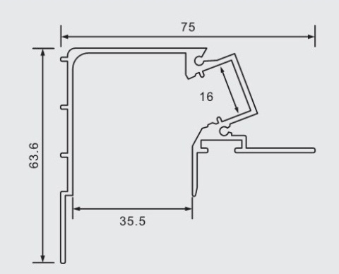 New Design Plaster Led Aluminum Extrusion Drywall Profile For Decoration