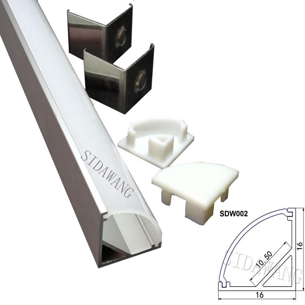 V Slot 1616 Triangle Aluminum Profile Wardrobe Kitchen Cabinet Corner Joint Alu LED Profile