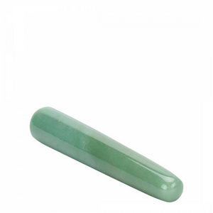 Wholesale crystal obelisk towers Green aventurine 6 face crystal massage wands for healing massage bulk gemstone crystal towers