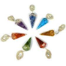 Premium quality Mix colour orgonite 7 chakra reiki orgonite  cone dowser/pendulum