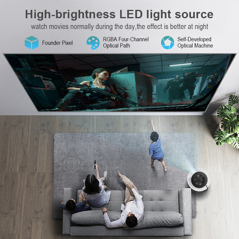 2024 Bi Led Laser 1080p Video Portable Projector 4k Android TV Box Smart BT Wi-fi Hologram Astronaut Galaxy 4k Mini Projectors