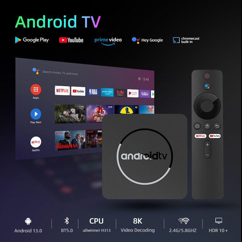 Xnxx Tv Box Manufacturers Free IPTV 4K Mi Set-top box ATV Android TV Box New Streaming Device