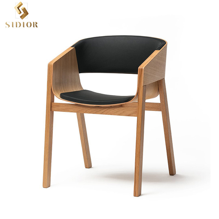 Modern Hotel Cafe Coffee Restaurant Dining Room Furniture Wooden Dining Chair Solid Wood Chair