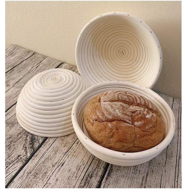 10 Inch Round Indonesia rattan Sourdough Basket Bread Fermentation Proofing Basket Set with Bread Lame