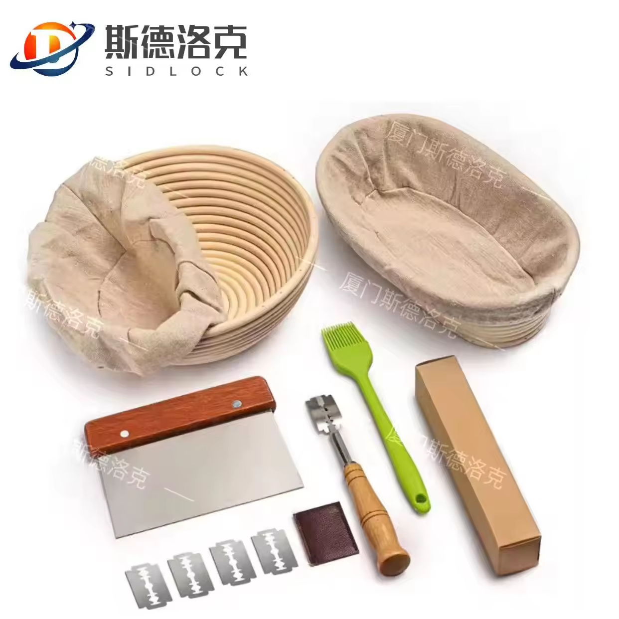 Customized Handmade Bread Proofing Basket Rattan Bread Fermentation Basket Set