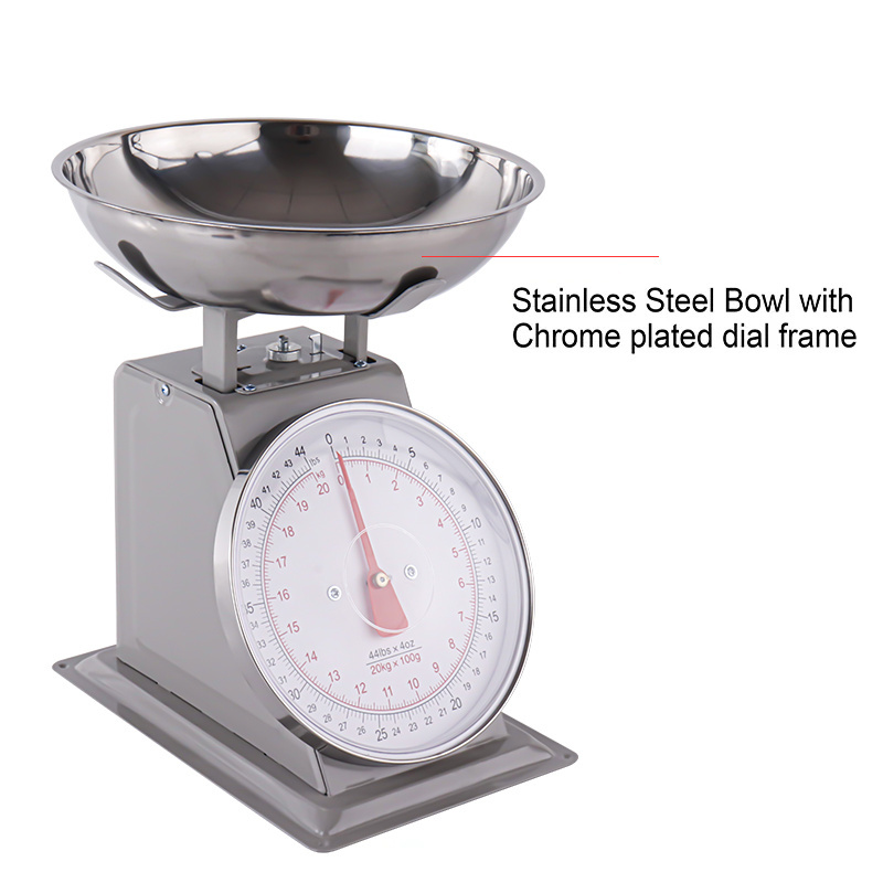 CE RoHS stainless steel powder coating kitchen scales 5 kg available dial spring food weighing mechanical kitchen scale