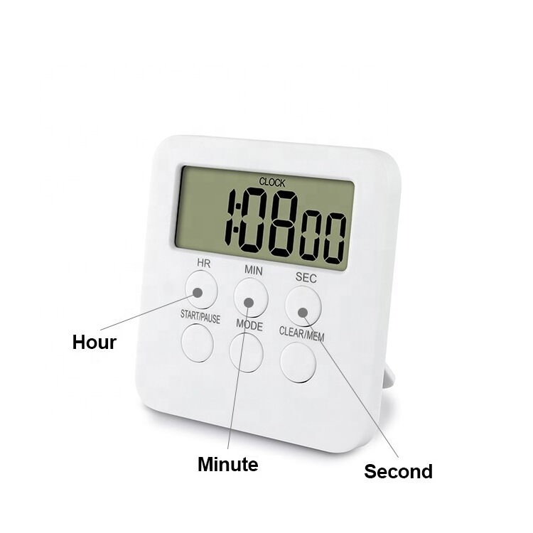 Large LCD Clock Countdown Timer Loud Alarm for Cooking Baking Kitchen Office Bathroom Classroom digital magnetic kitchen timer