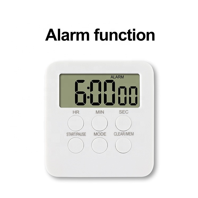 Large LCD Clock Countdown Timer Loud Alarm for Cooking Baking Kitchen Office Bathroom Classroom digital magnetic kitchen timer