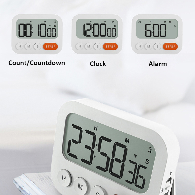 Clock alarm function Digital Kitchen Timer 99 Min. And 59 Sec. Cooking Magnetic Electronic Cooking Countdown Timer