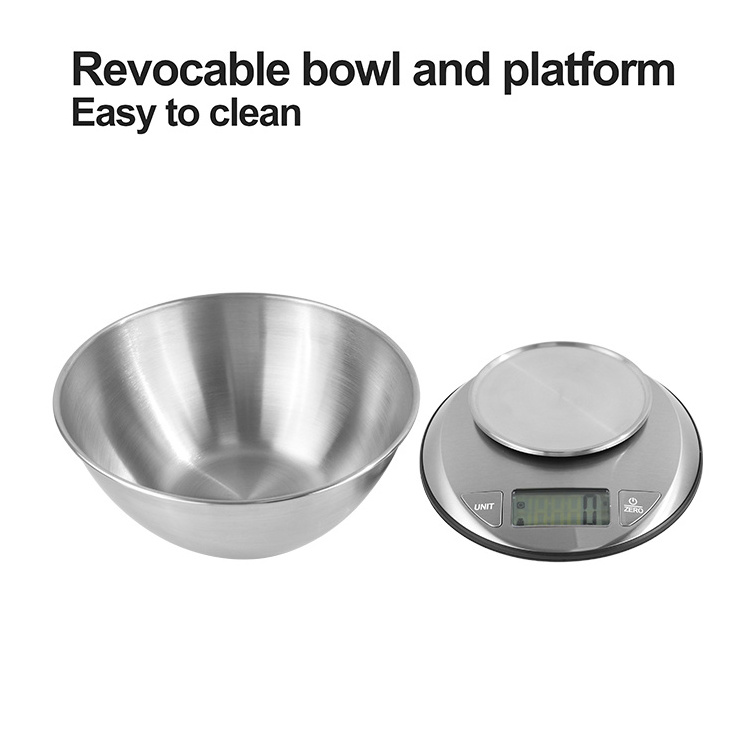 Top sale cup kitchen scale lovely home user manual weighing kitchen portable electronic scale with 1.8L bowl