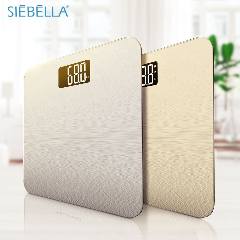 CE 180KG Special Glass Printing Craft-metal wired drawing looking Digital Bathroom Weighing Scale Electronic Body Scale