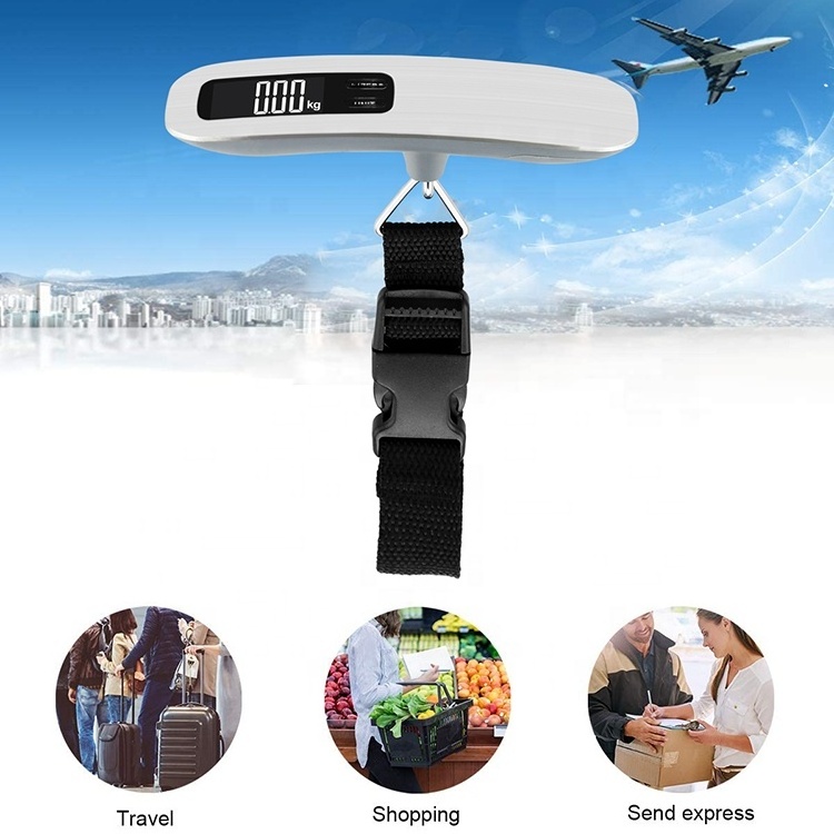 CE ROHS Certified LCD Backlight Digital Luggage Weight Scale Stainless Steel 40kg Mini Electronic Hanging Hook Scale